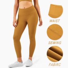 Fitness Clothing Yoga Tights Woman Leggings Apparel Design Services Leggings High Rise Ribbed Leggins